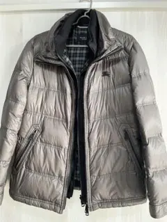 BURBERRY ブラックレーベル ブラウンダウンジャケット チェック柄
