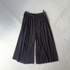 レディース プリーツ ワイドパンツ ブラック Mサイズ