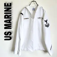 US Marine アメリカ海兵隊セーラー シャツ 米軍放出品 M相当 ワッペン