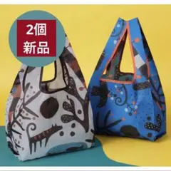 カルディ エコバッグ いきものがたり 非売品 KALDI 新品 ブルー グレー