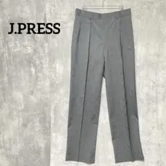 メンズ　グレー J.PRESS スラックスパンツ　ビジネスオフィス　スーツ通勤