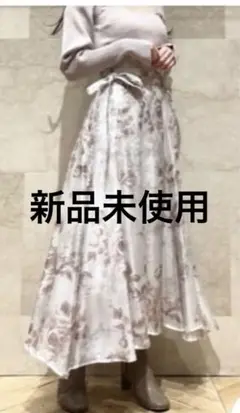 snidel プリントシアースカート