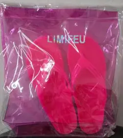 LIMIFEU ピンク ビーチサンダル 収納バッグ付き