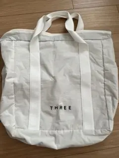 【美品！】THREE ホワイト トートバッグ