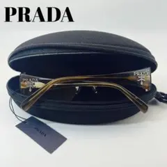 新品未使用品♡PRADA✨プラダ　　サイドロゴ　リムレス　サングラス ブラウン