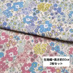 綿生地 オックス KOKKA 花柄 小花柄 2枚セット
