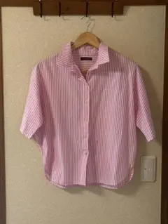URBAN RESEARCH ピンク ストライプ 半袖シャツ