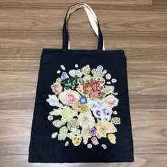 花柄　トートバッグ　キルト