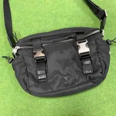 未使用　AMI Paris ウエストバッグ　ナイロンキャンパス　ショルダーバッグ