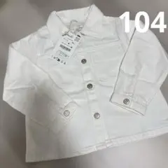 新品タグ付き　104 ZARAkids ジャケット　ホワイト　フラワー