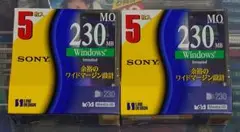 【未開封】230MB MOディスク10枚 ソニー製 Windowsフォーマット