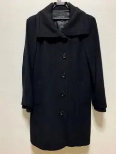 【美品】INDIVI アンゴラ混 ロングコート S size