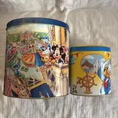 ディズニー缶 チョコレートクランチ缶 お菓子缶 ディズニー 空缶 2個セット