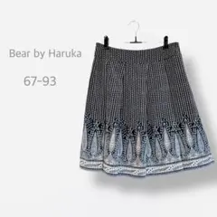 【Bara by Haruka】　美品　ワイドプリーツスカート　ペイズリー柄