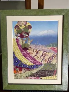 押し花アート〜遥かなる草原〜 押し花額 風景画 絵画 アート インテリア雑貨 押し花アート〜遥かなる草原〜 押し花額 風景画 絵画 アート