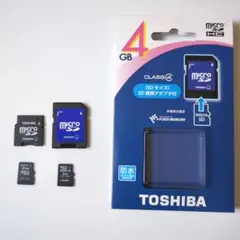 TOSHIBA 4GB MicroSDカード アダプター付 他