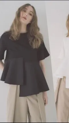 メゾンドドルチェ　アシンメトリーＴシャツ【ホワイト】 maison de Dolce. メゾンドドルチェ アシンメトリーTシャツ