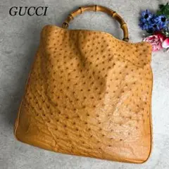 ✨希少品✨️GUCCI バンブー オーストリッチ ゴールド金具トートバッグ 茶色 2025年最新】グッチ バンブー オーストリッチ バッグの人気