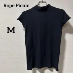 a266 最終値下げ❗️ロペピクニック　黒 ハイネック ノースリーブ トップス