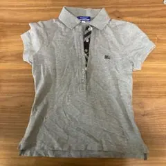 BURBERRY BLUE LABEL 半袖ポロシャツ 38 グレー