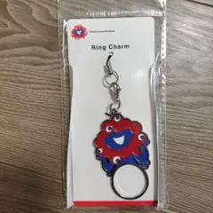 青いキャラクター リングチャーム