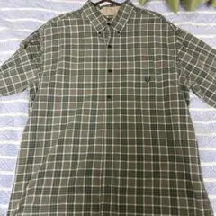 90sCHAPS グリーン チェック柄 長袖ネルシャツ L/G