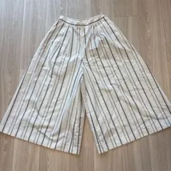 BEATRICE ストライプ ガウチョパンツ 36