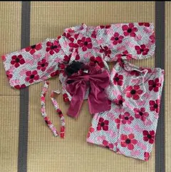 combiminiキッズコンビ花柄 浴衣　セパレートワンピース120cm