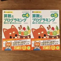 新品未使用　2冊セット　算数とプログラミング 読む力・考える力をのばす 小4小5