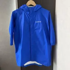【美品】mont-bell パックラップレインコート kidsサイズ120 青