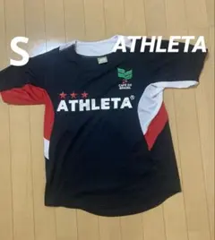 ATHLETA サッカーシャツ S 黒/赤/白