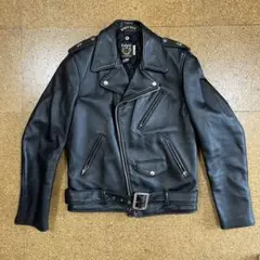 Schott ダブルライダースジャケット TALL 38 ブラック