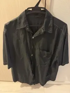 オーラリー　WASHED FINX HALF SLEEVED BIG SHIRT