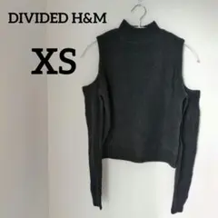 送料込❤DIVIDED H&M【XS】オフショルダー ニット ブラック