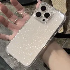 【輸入品】iPhone 15クリアラメケース ソフト 衝撃吸収 キラキラ