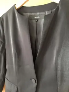 アルアバイル ノーカラージャケット 黒