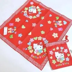 サンリオ　ハローキティ　ハンカチ　ミニ巾着セット　平成レトロ　1996年