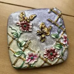 蜜蜂と花　コンパクトミラー