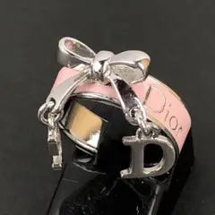 Christian Dior ディオール ピンク リボン リング 指輪
