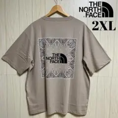 【完売品】【希少】ノースフェイス バンダナ スクエアロゴ ロゴ ティー　2XL