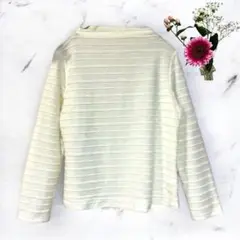GIANNI LO GIUDICE ボーダーカットソー【36】アイボリー系