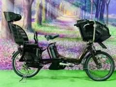 ❷ 4659子供乗せ電動自転車ブリヂストン3人乗り新品20インチ良好バッテリー