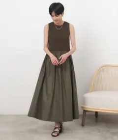 【【C（シー） OPAQUE．CLIP】 アメスリニットドッキングワンピース