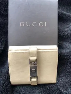 グッチ GUCCI 折財布 ベージュ ☆説明文をお読みください*