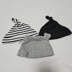 【美品】ベビー帽子 3点 0-6m
