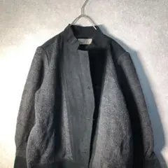 【ヴィンテージ】レザー調デザインジャケット スタンドカラー 古着usedAS8