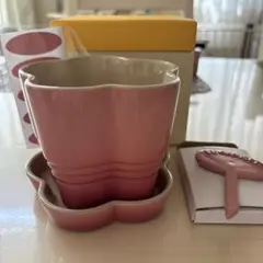 ルクルーゼ　プランター　フルール　セット　ローズクォーツ ルクルーゼ プランター フルール セット ローズクォーツ Le