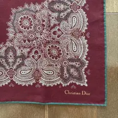 Christian Dior ポケットチーフ　ペイズリー　クリスチャンディオール