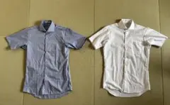 新品同様オリヒカ半袖スーパークールノンアイロンシャツ カッタウェイ 2着セット