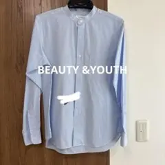BEAUTY&YOUTH ブルーストライプ ボタンダウンシャツ S